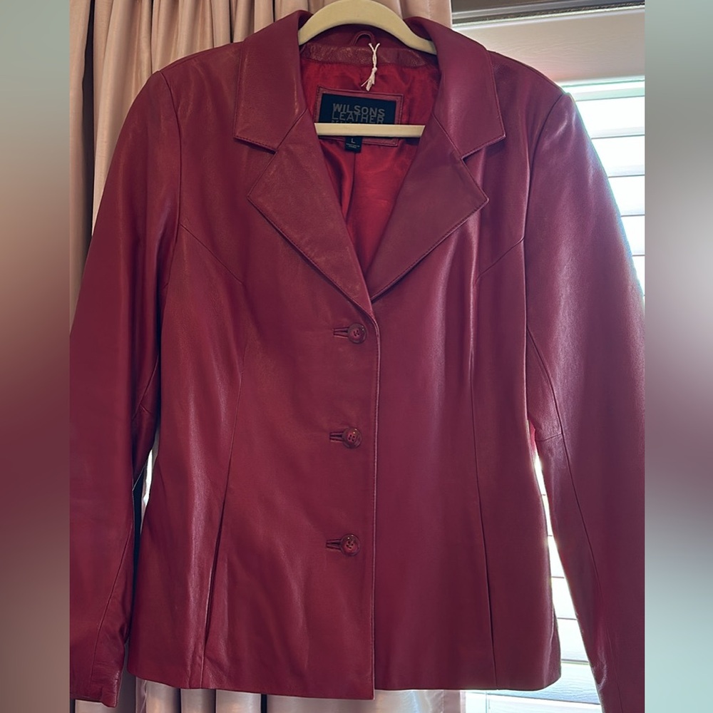 Wilsons Leather Women's Crimson Leather Jacket